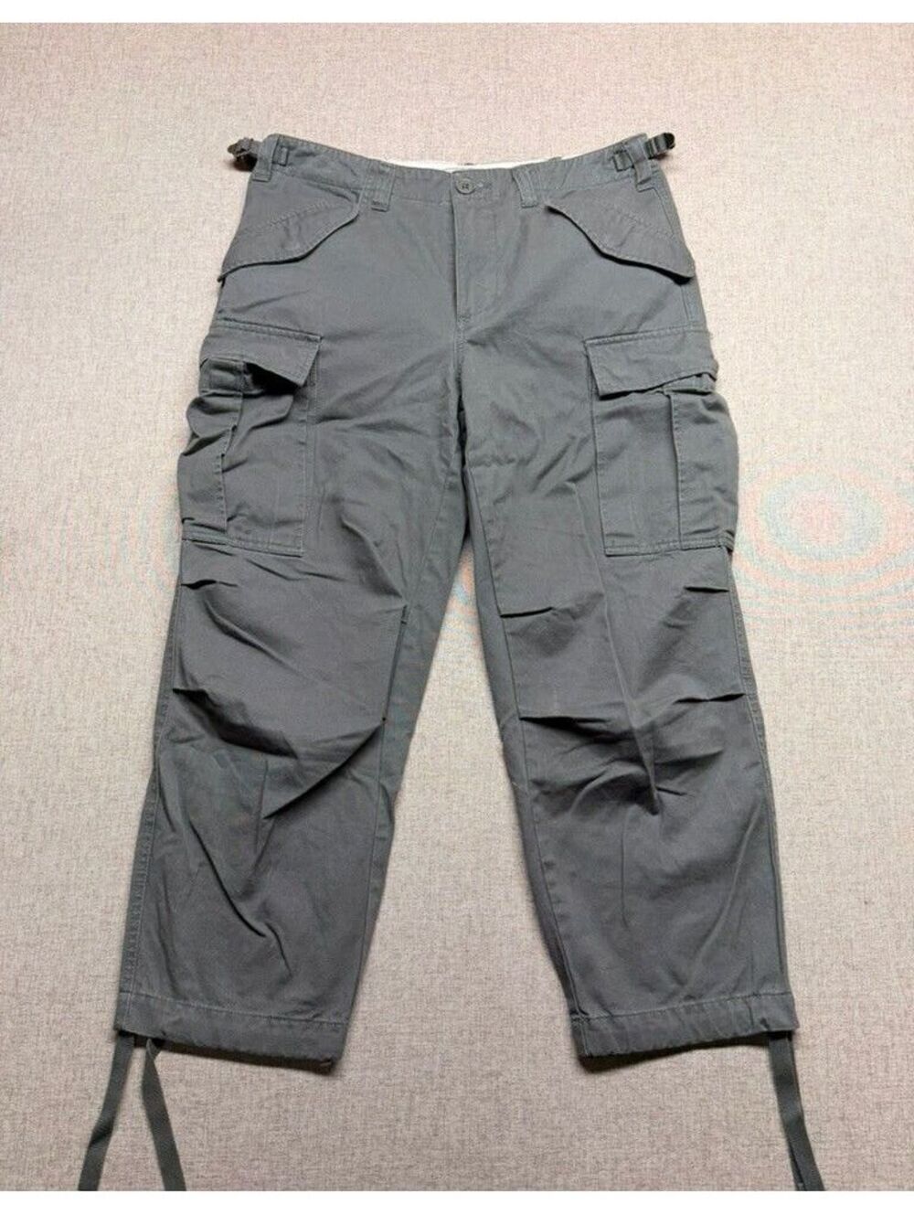 ASOS Womens Cargo Pants US 6 OD Green/Gray Utility Parachute Y2K Adjustable
